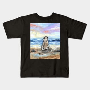 Beach Days - Pug Kids T-Shirt